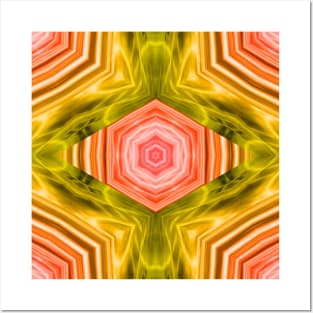 Vibrant geometric kaleidoscope Posters and Art